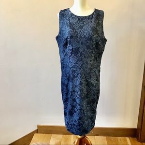 BADGLEY MISCHKA COLLECTION BLUE LACE DRESS SZ 14